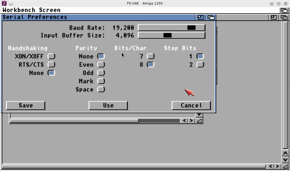 Serial settings